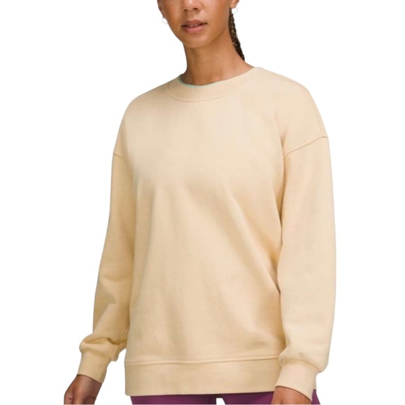lululemon athletica Tops - Lululemon Perfectly Oversized Crew Prosecco M